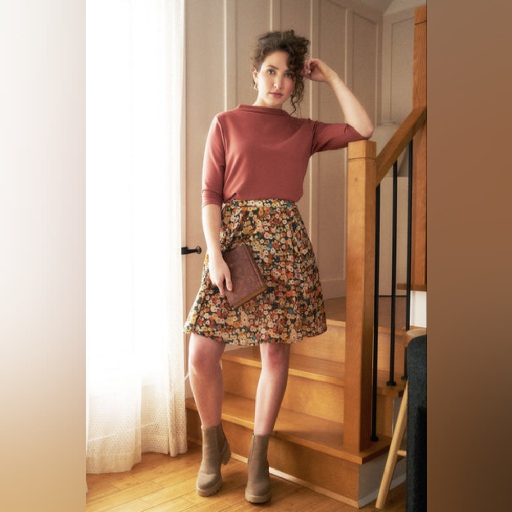 Meemoza Meemoza Brigitte Skirt (Navy Floral)
